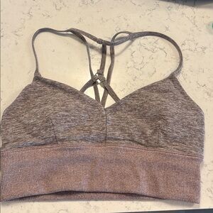 ALO Yoga light Charcoal Sports Bra